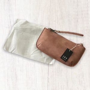 Joy Susan Brown/Tan Leather Clutch